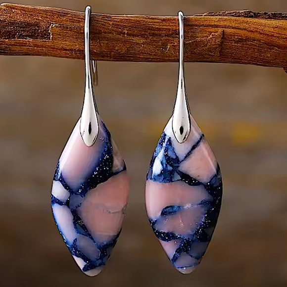 Azure Horizon Jasper Earrings - Picture 1 of 1